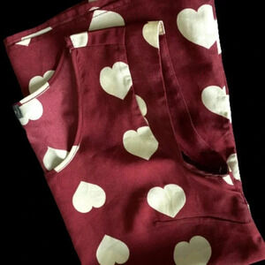 The Limited NWOT Women's Maroon Sleeveless Tops with White Hearts Design Size XS